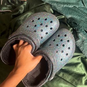 sparkly crocs
